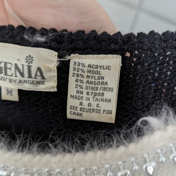 Eugenia Women Vintage Sweaters M Black - Picture 4 of 4